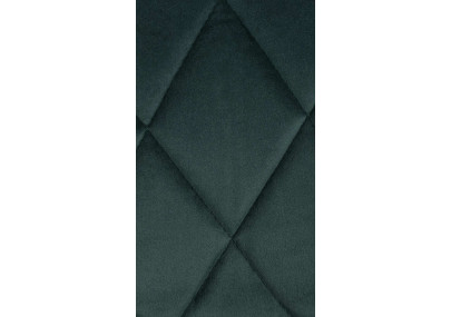 Tabouret de bar Lazio en velours, noir/vert foncé