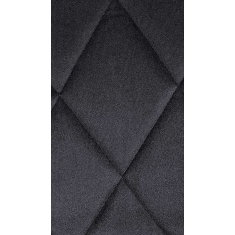 Taburete de bar Lazio en terciopelo Gris oscuro,Blanco