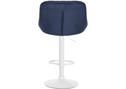 Sgabello da bar Lazio Velvet blu,bianco