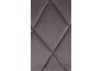 Taburete de bar Lazio en terciopelo Gris,Blanco