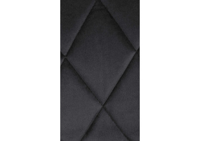 Tabouret de bar Lazio velours blanc noir