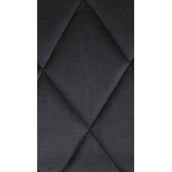 Taburete de bar Lazio en terciopelo Negro,Blanco