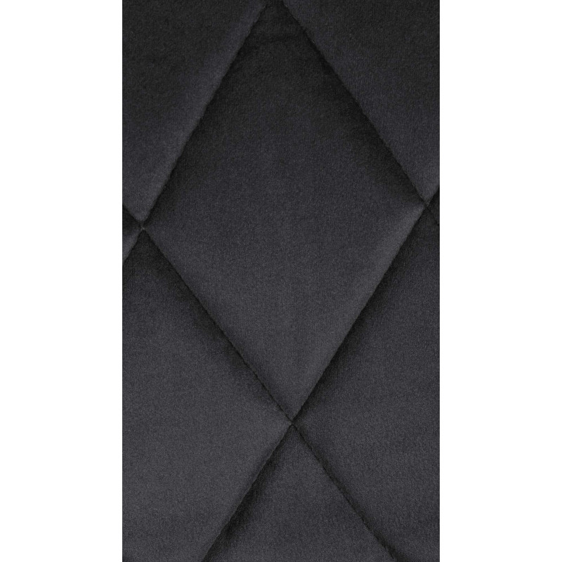 Tabouret de bar Lazio en velours blanc noir