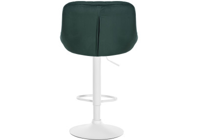 Sgabello da bar Lazio Velvet Verde scuro,bianco