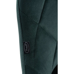 Sgabello da bar Lazio Velvet Verde scuro,bianco