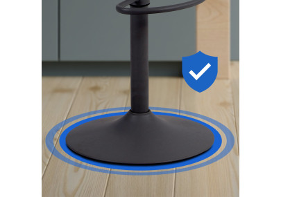 Lot de 4 tabourets de bar Aveiro noir