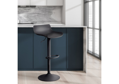 Lot de 4 tabourets de bar Aveiro noir