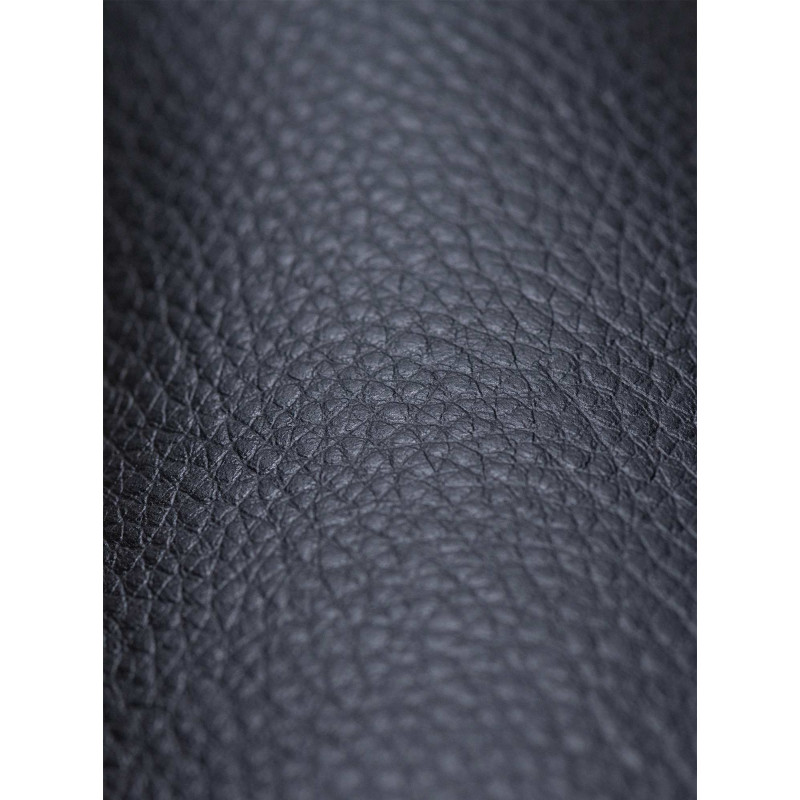 Tabouret de bar Foley, similicuir, noyer/noir