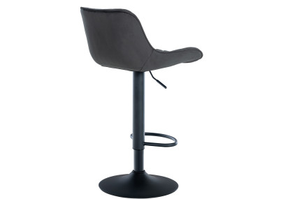 Set di 2 Sgabello da bar Minosa nero,Velluto