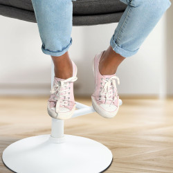 Tabouret de bar Damar, tissu blanc gris foncé