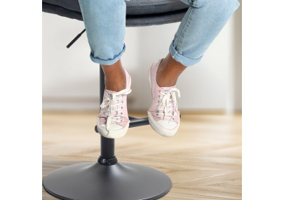 Tabouret de bar Damar velours noir gris foncé