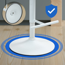 Taburete de bar Damar en terciopelo Azul,Blanco