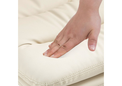 Taburete de bar Damar en polipiel Crema,Cromado