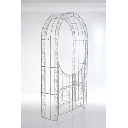 Arco de Jardín con Puerta Sina Blanco antiguo