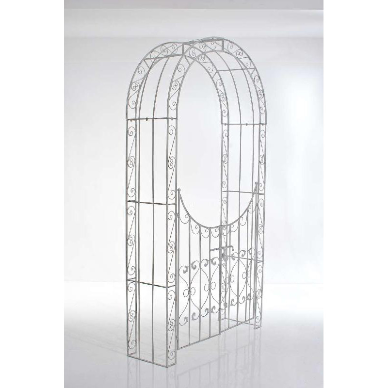 Arco de Jardín con Puerta Sina Blanco antiguo