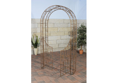 Arco da Giardino Sina con Porta antico marrone