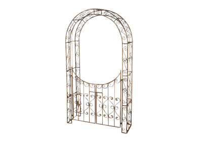 Arco da Giardino Sina con Porta antico marrone