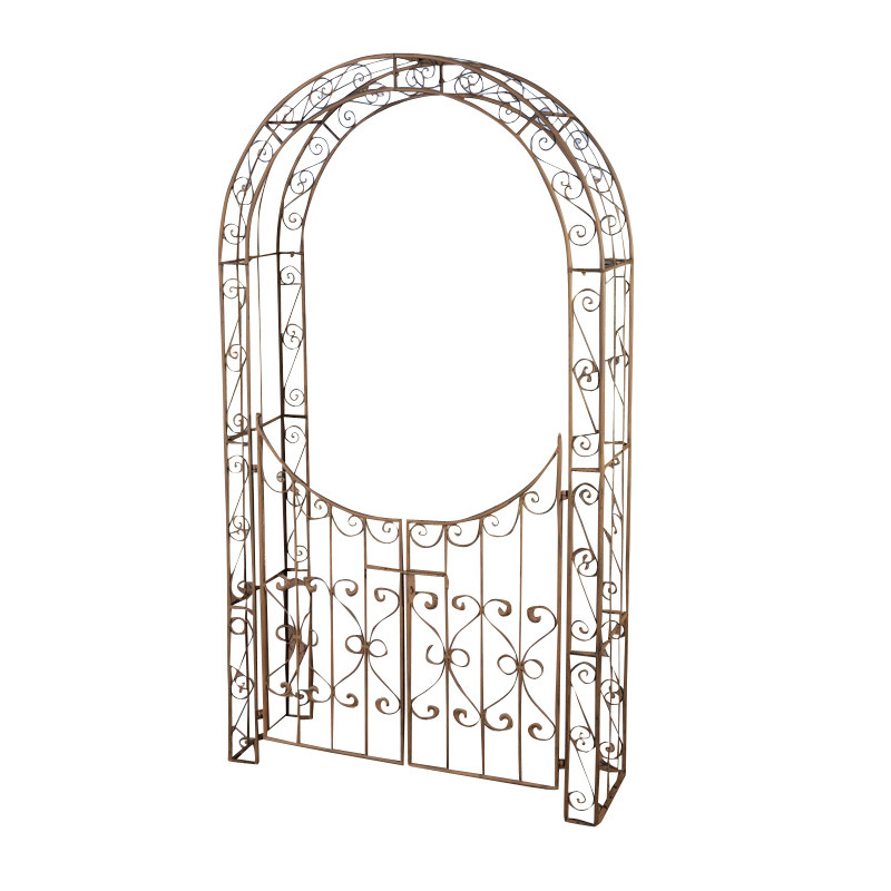 Arco da Giardino Sina con Porta antico marrone