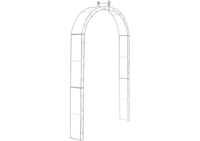 Anna, arche de roses blanches antiques