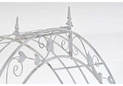 Arco da Giardino Emma in Metallo Verniciato a Polvere bianco antico