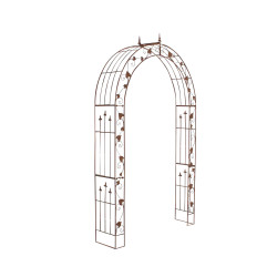 Arco da Giardino Emma in Metallo Verniciato a Polvere antico marrone