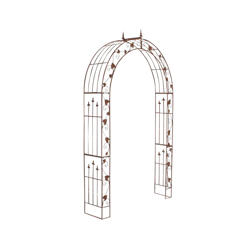 Arco da Giardino Emma in Metallo Verniciato a Polvere antico marrone