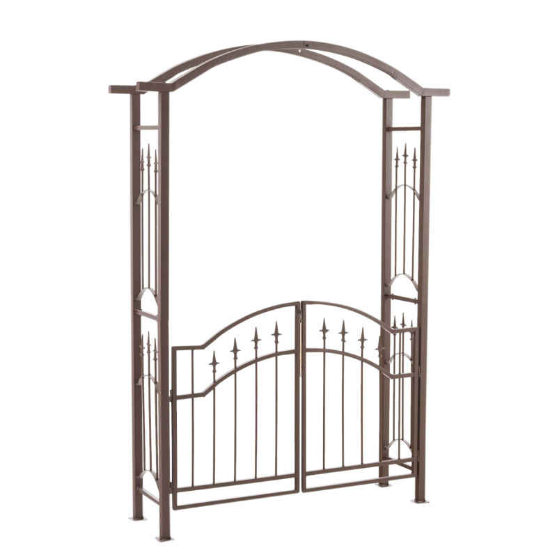 Entrada Arco De Flores Luxos Con Puerta Marrón