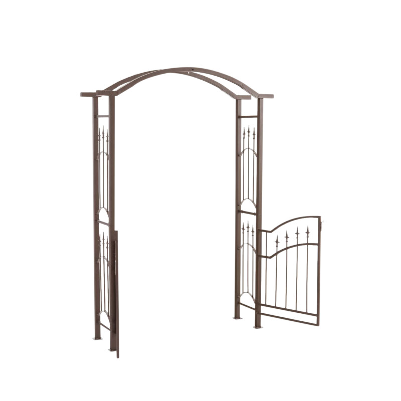 Entrada Arco De Flores Luxos Con Puerta Marrón