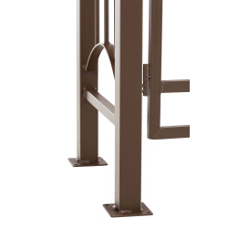 Entrada Arco De Flores Luxos Con Puerta Marrón