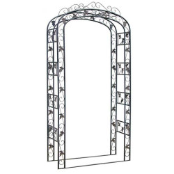 Arco Da Giardino Decorato In Metallo nero