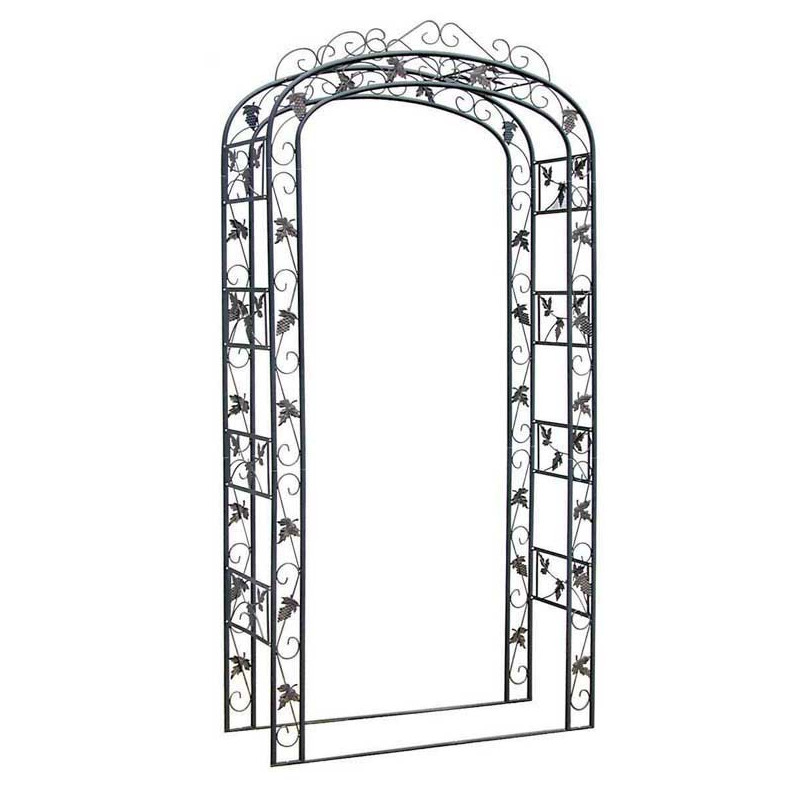 Arco Da Giardino Decorato In Metallo nero