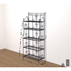 Étagère autoportante noire Ciara
