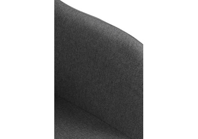 Tabouret de bar Natoma tissu noir gris foncé