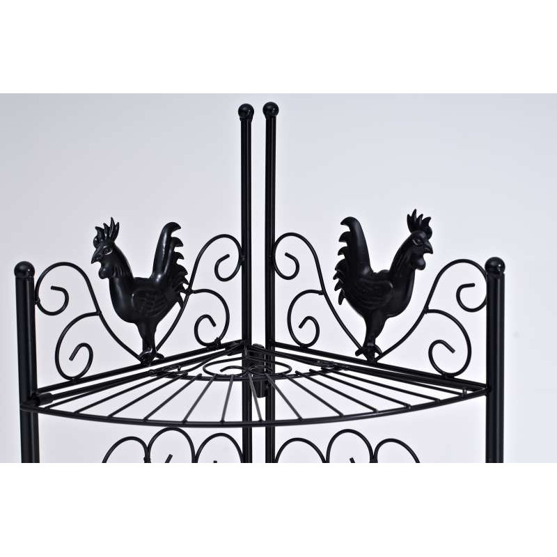 Scaffale Angoliera Marie in Ferro nero