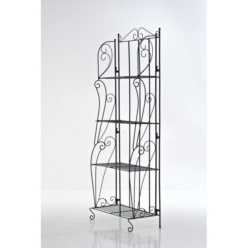 Estantería de Hierro Plegable Lea Negro