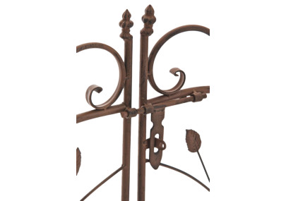 Arco de Flores para Jardín con Puerta Grenada Marrón antiguo