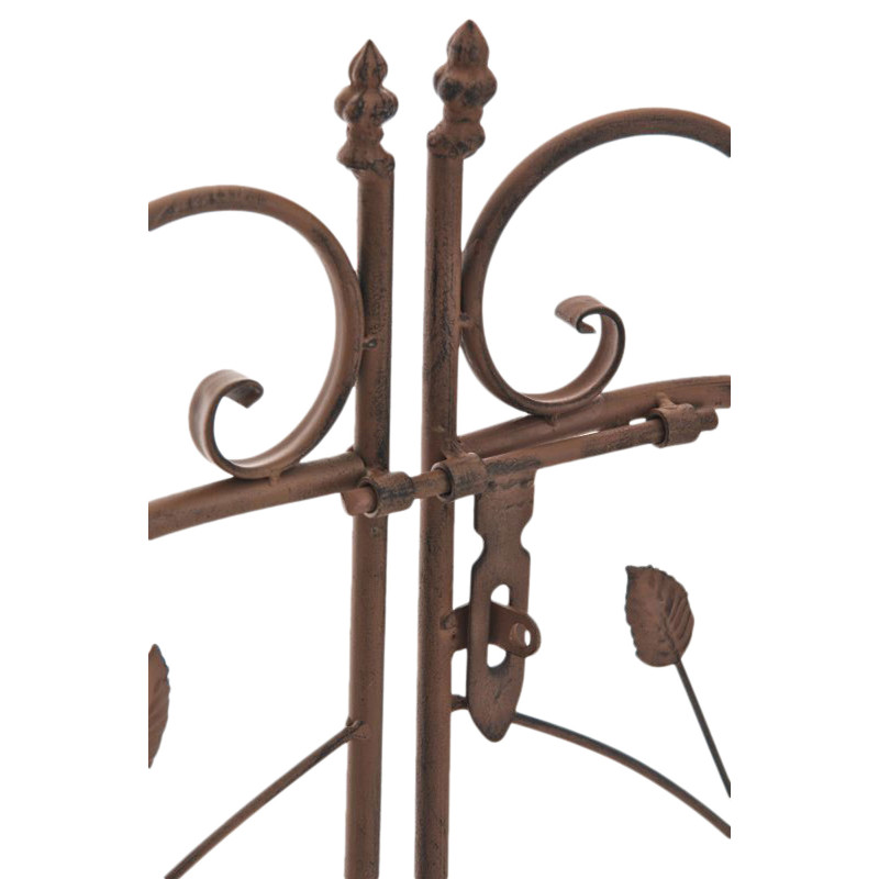 Arco per Rampicanti Grenada con Cancello antico marrone