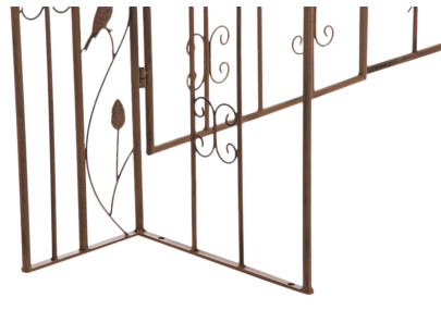 Arco de Flores para Jardín con Puerta Grenada Marrón antiguo