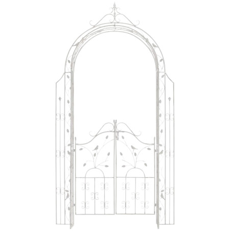 Arco per Rampicanti Grenada con Cancello bianco antico