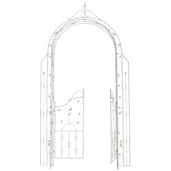 Arco per Rampicanti Grenada con Cancello bianco antico