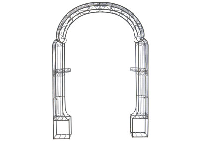 Arche de la rose en bronze d'Alessia