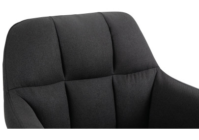 Tabouret de bar Natoma tissu noir noir