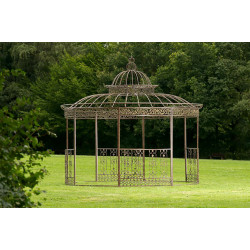 Pavillon de luxe, style romantique, rond, 350 cm, bronze