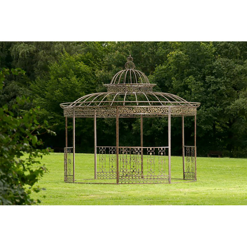 Pavillon de luxe, style romantique, rond, 350 cm, bronze