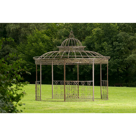 Pavillon de luxe, style romantique, rond, 350 cm, bronze