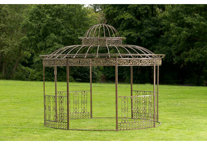 Pavillon de luxe, style romantique, rond, 350 cm, bronze