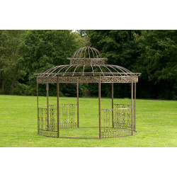 Pavillon de luxe, style romantique, rond, 350 cm, bronze