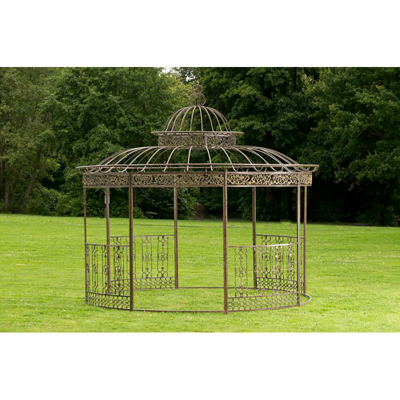 Pavillon de luxe, style romantique, rond, 350 cm, bronze