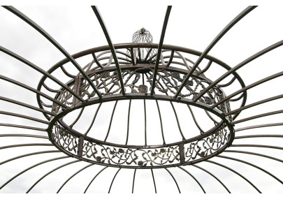 Pavillon de luxe, style romantique, rond, 350 cm, bronze