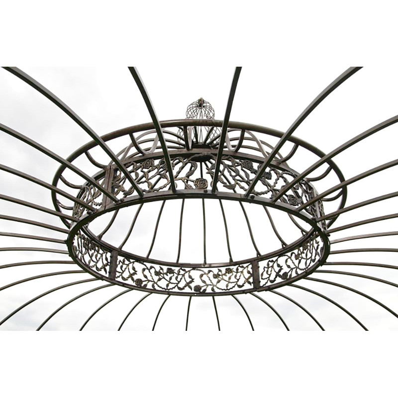 Pavillon de luxe, style romantique, rond, 350 cm, bronze